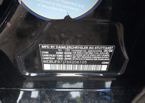 2006 Mercedes-Benz E 350 4Matic from USA, damaged, VIN WDBUF87J76X206105